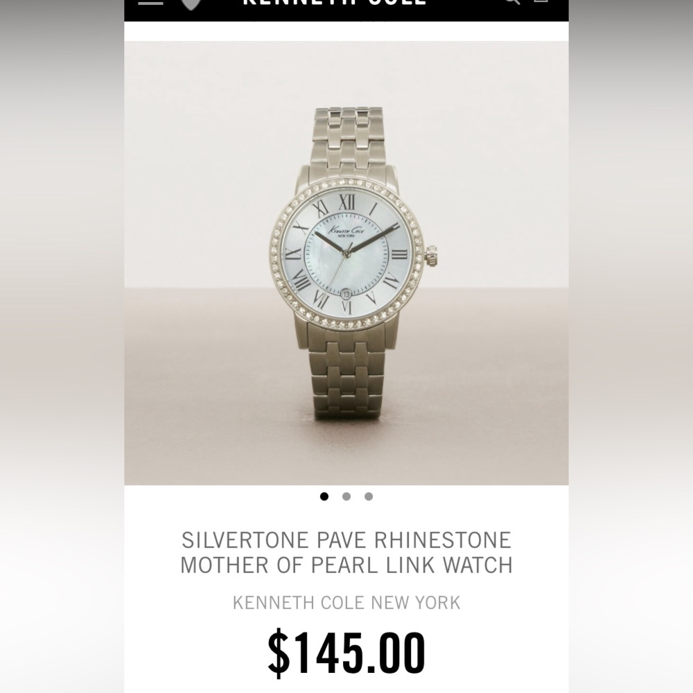 Kenneth Cole Pave Mother of Pearl Watch - Picture 5 of 5
